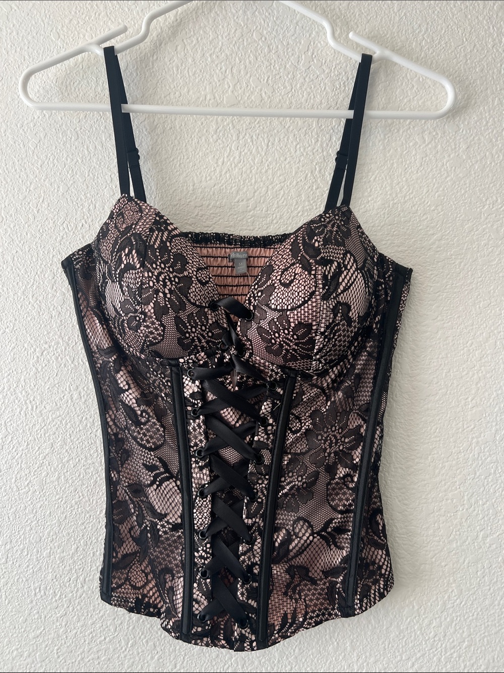 Black Lace Overlay Corset